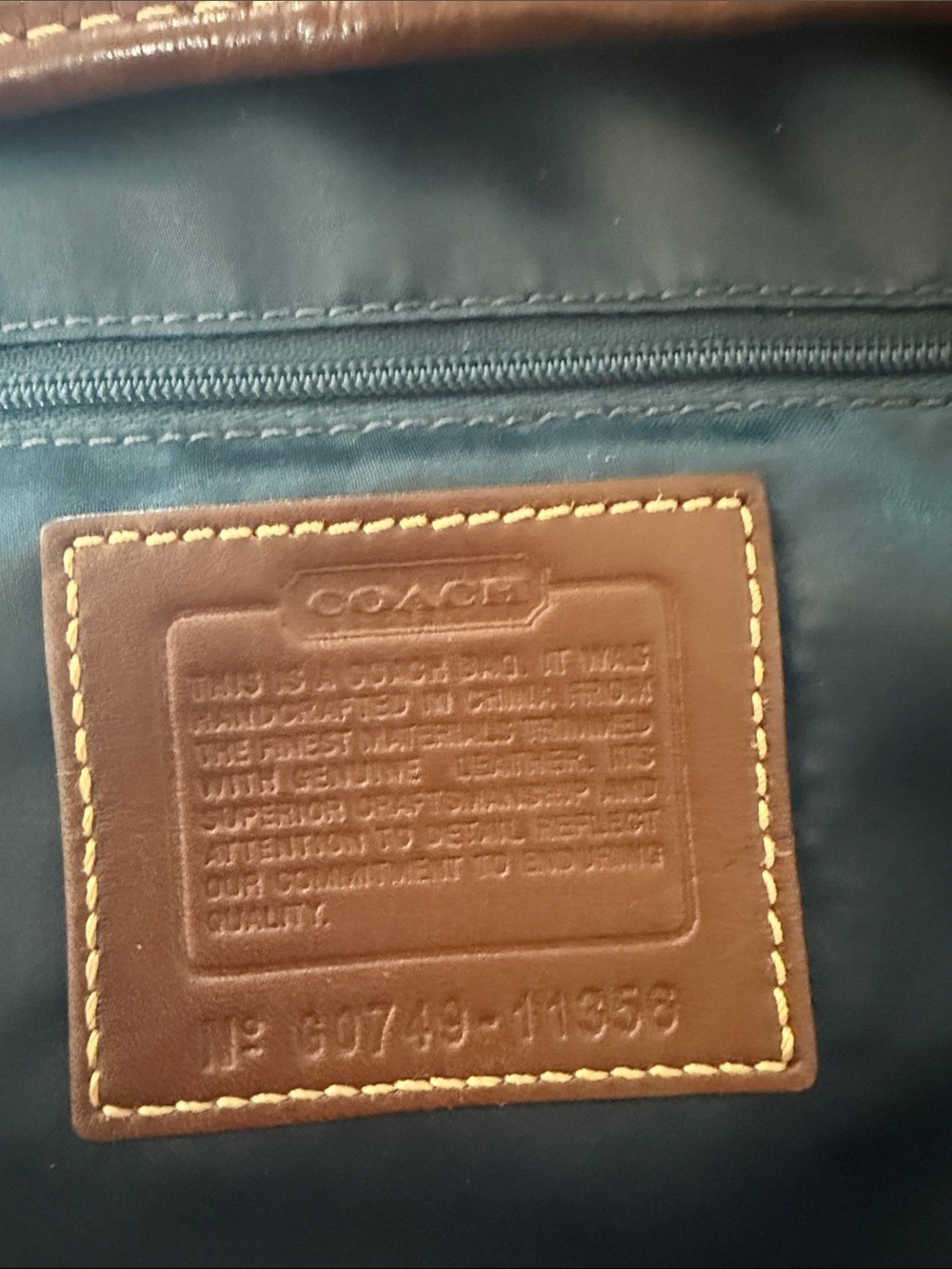 Vintage Coach large Patchwork Leather & Canvas bucket Bag - Picture 9 of 16